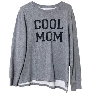 PositiviTees Women's Gray 'Cool Mom' Sweatshirt, Size XL, EUC🩶